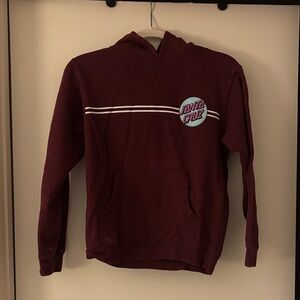 Santa Cruz Skateboards Burgundy Hoodie - Youth